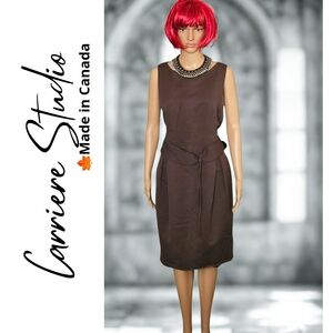 Femme De Carriere Studio | Sheath Midi Dress with Belt✨️